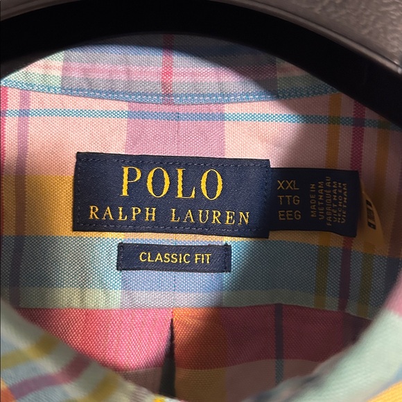 Ralph Lauren Pastel Plaid Button-Down Shirt - Picture 2 of 3